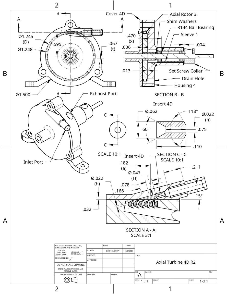 Axial Turbine 4D R2