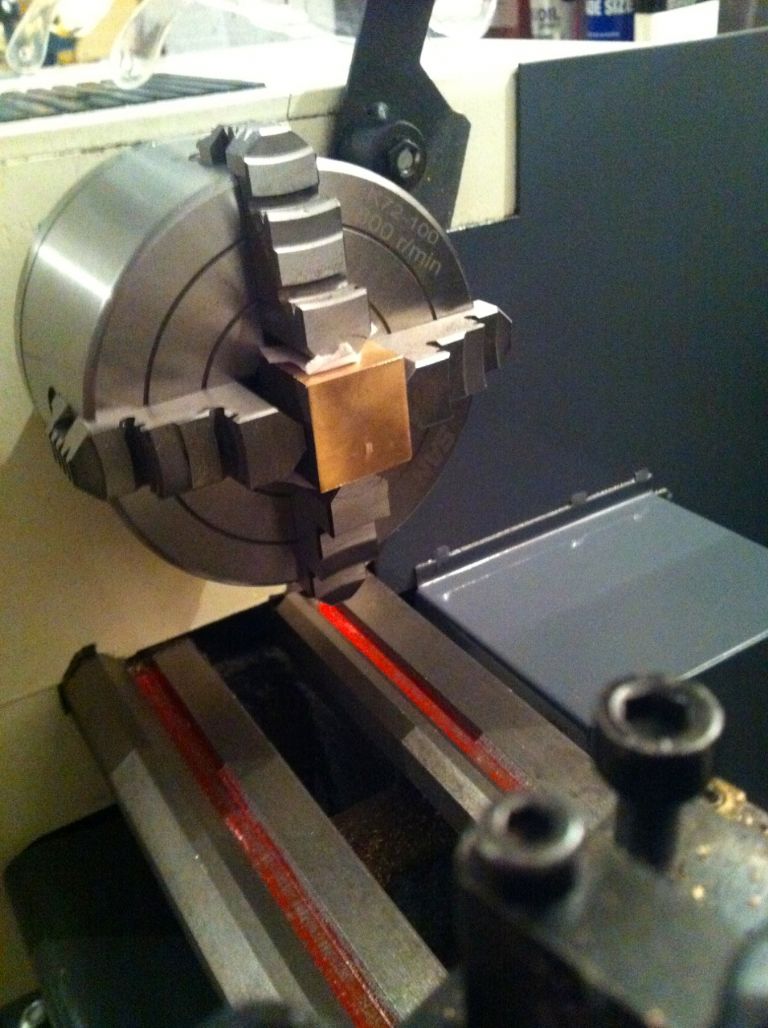 45. milling the bearings to size in the lathe.jpg